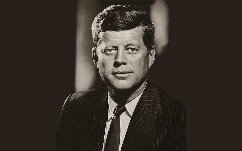 John Fitzgerald Kennedy, jfk, kennedy, black and white, black, president, power, peace, politique skz graphy, usa, popular, portrait, other, HD wallpaper