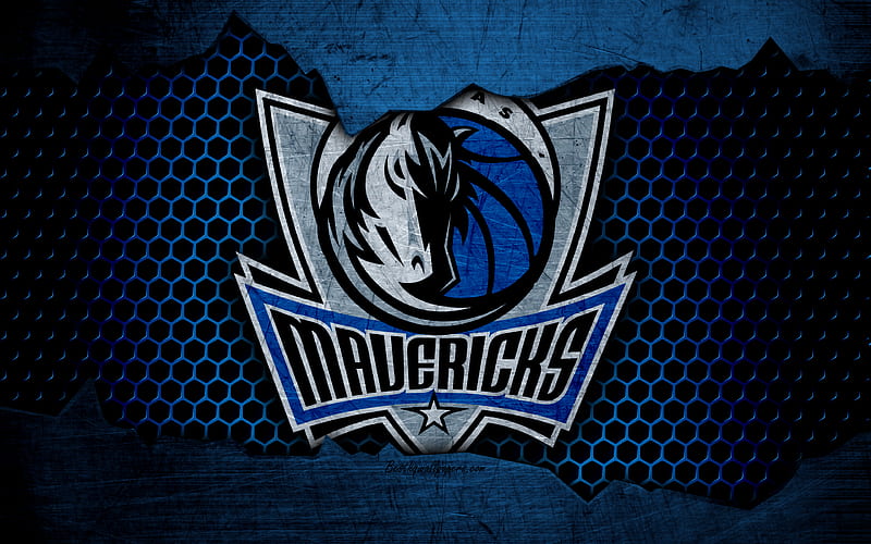 Dallas Mavericks logo, NBA, basketball, Western Conference, USA, grunge, metal texture, Northwest Division, HD wallpaper