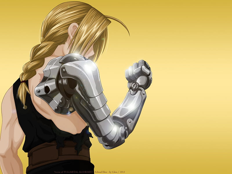 HD wallpaper: yellow haired male anime character, Fullmetal