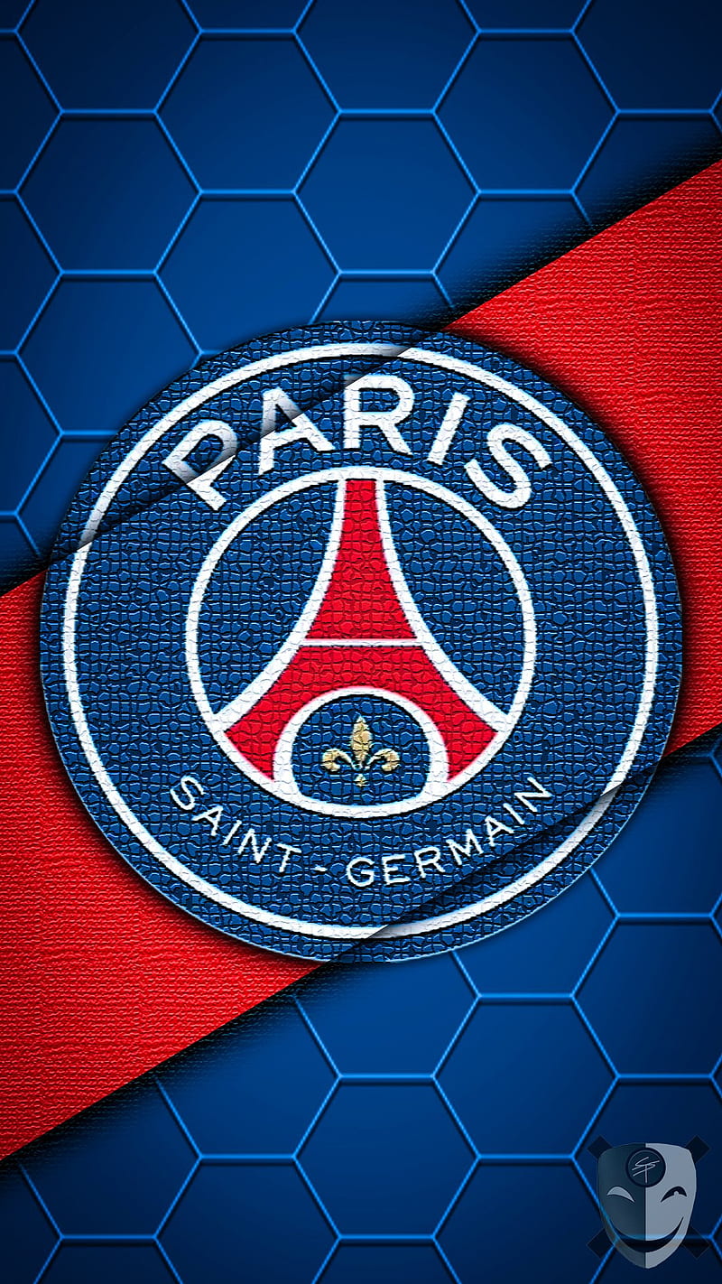 Logo câu lạc bộ bóng đá Paris Saint Germain đỏ xanh trắng 4K tải xuống hình  nền