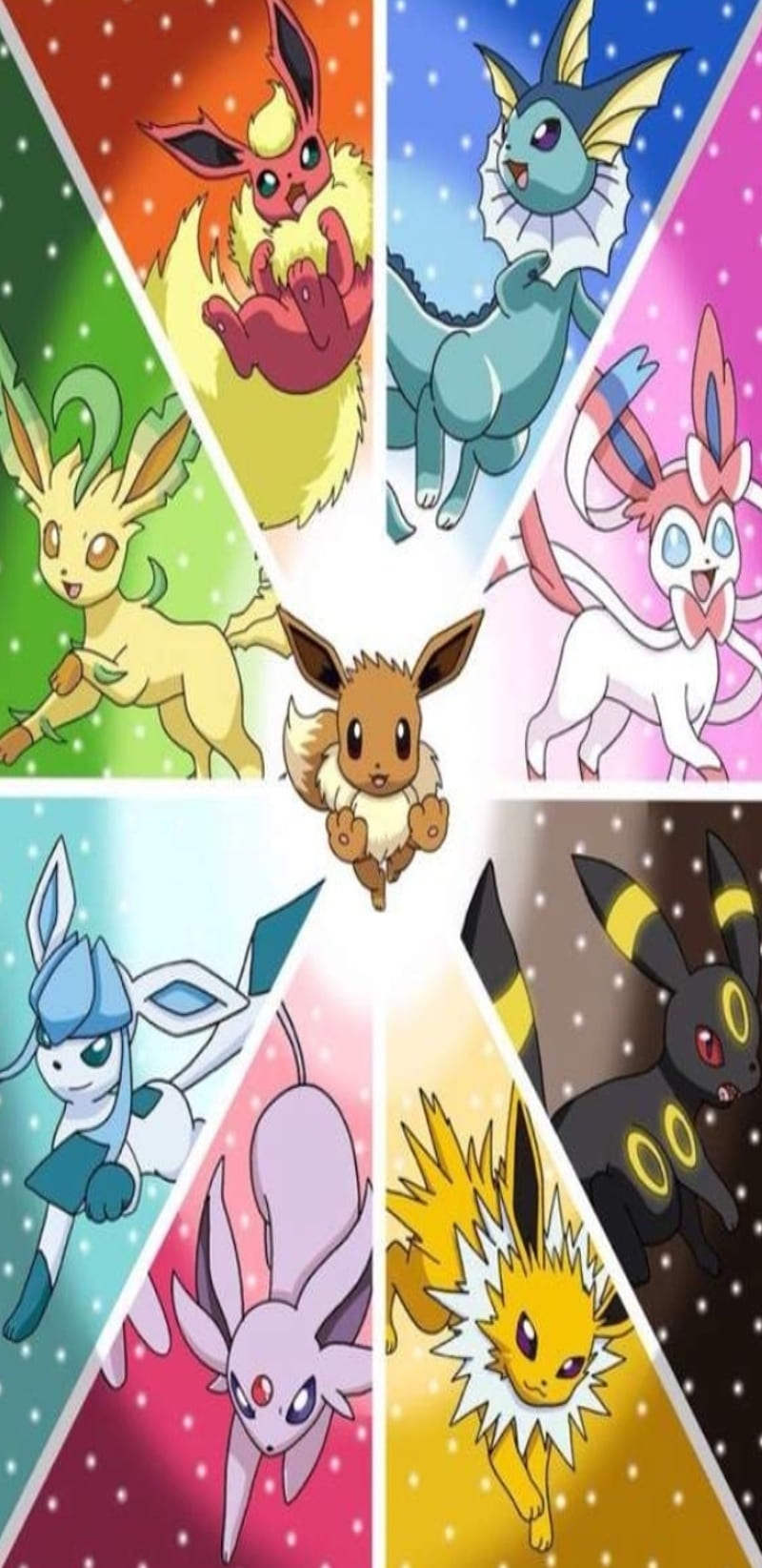 Eeveeevolution Lindas Eevee Evoluci N Pokemon Arco Ris Fondo De Pantalla De Tel Fono Hd