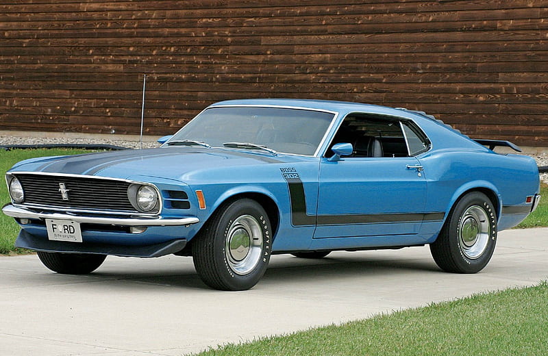 1970-Ford-Mustang-Boss-302, Stripe, Classic, Ford, Blue, HD wallpaper ...
