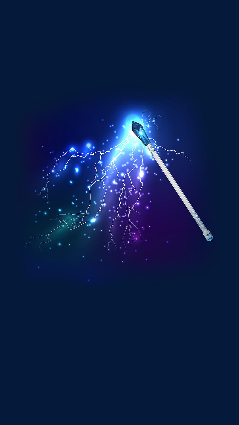 Magic Wand, Kiss, blue, dark, jewel, lightning, sparks, spell, HD phone  wallpaper | Peakpx