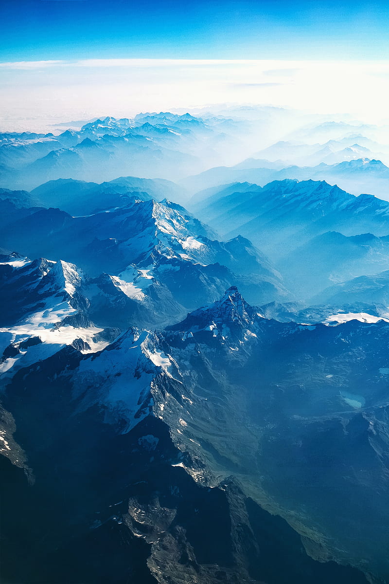 bird's eye view of mountains, HD phone wallpaper