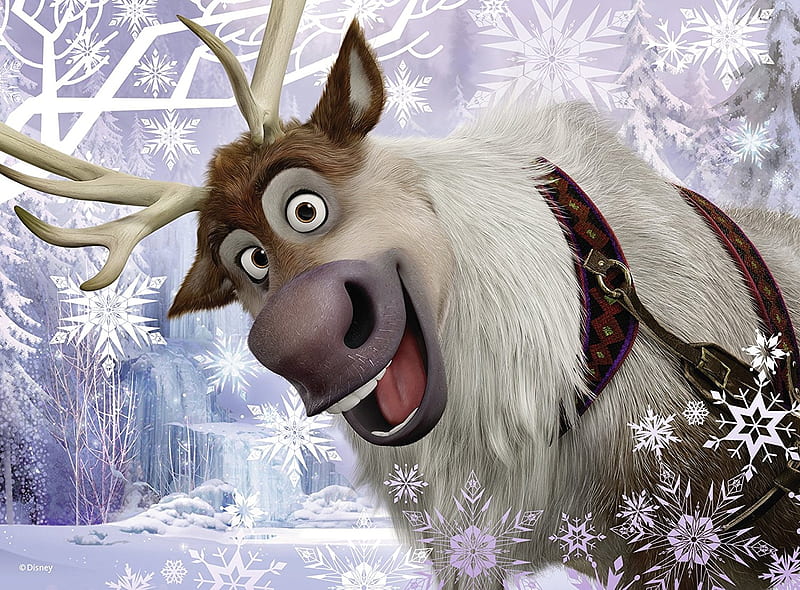 Frozen (2013), fantasy, movie, reindeer, funny, frozen, iarna, winter, disney, HD wallpaper