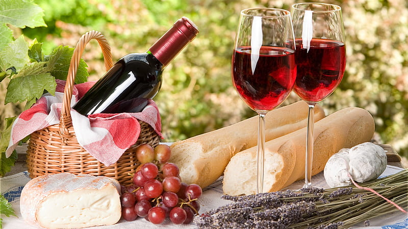 wine and food, food, bottle, wine, fruit, grapes, glass, drink, HD wallpaper