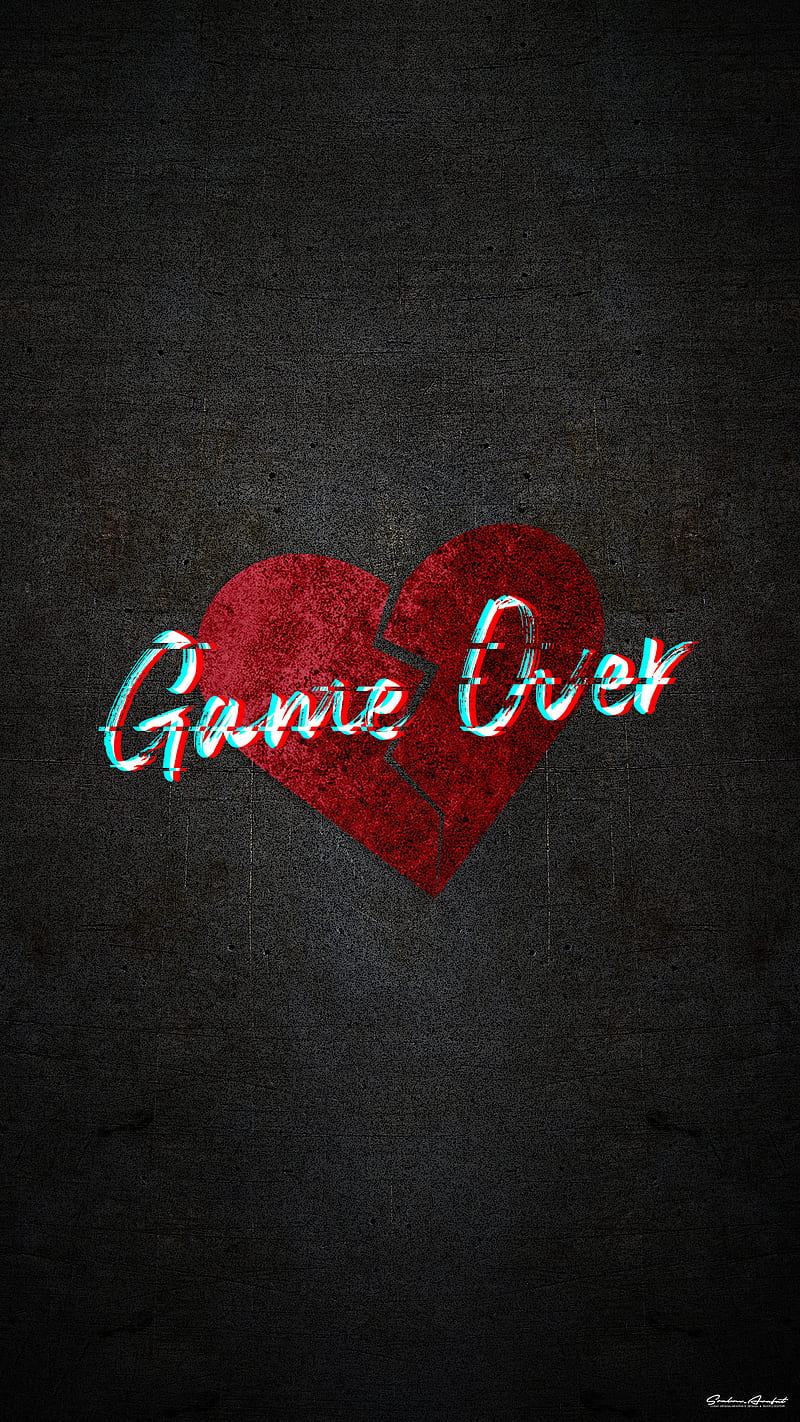Game Over, breakup, broke, broken, heart, hurt, life, love, over, sad, HD phone wallpaper