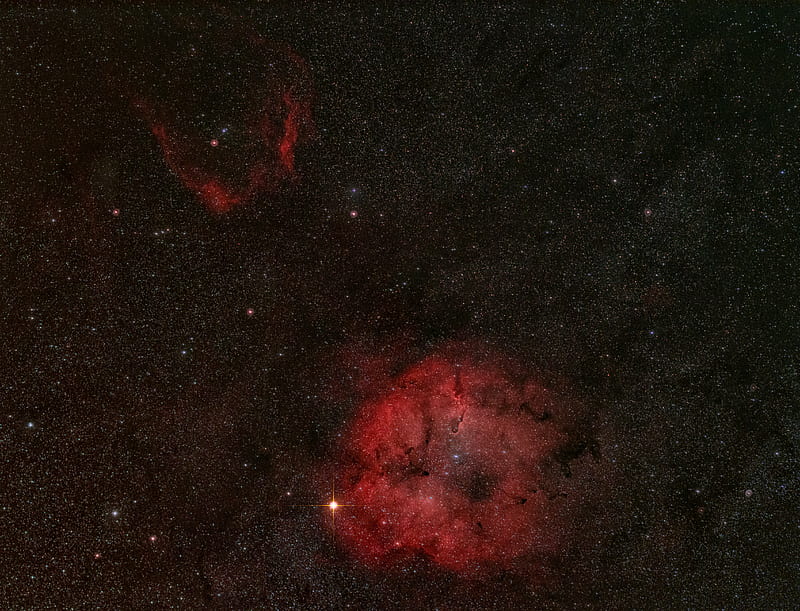 nebula, space, stars, red, HD wallpaper