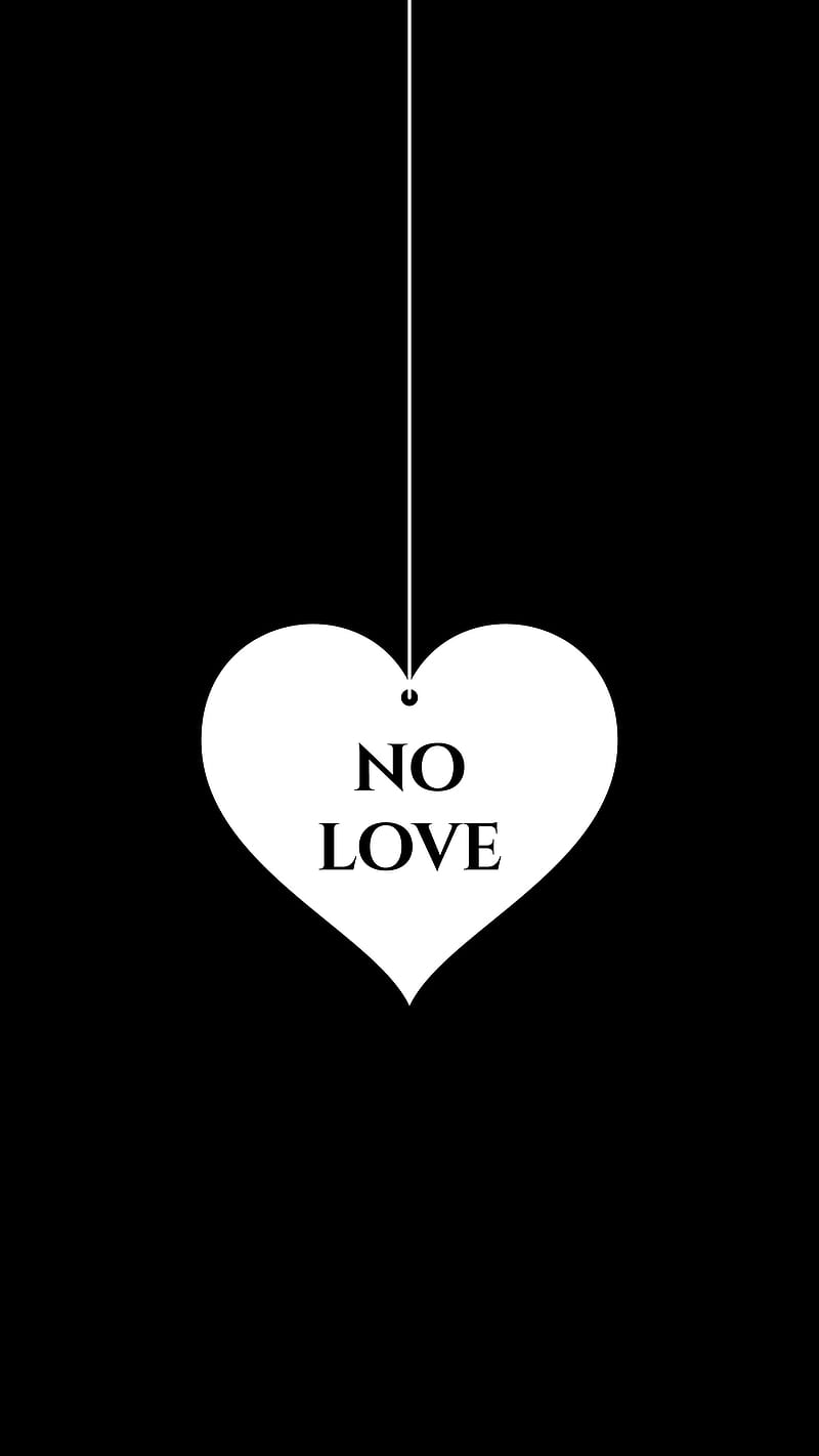 No Love, New latest, bonito, black, desenho, love, price, tag, white, HD phone wallpaper