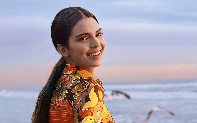 Kendall Jenner, 2019, smile, american actress, beauty, brunette woman ...