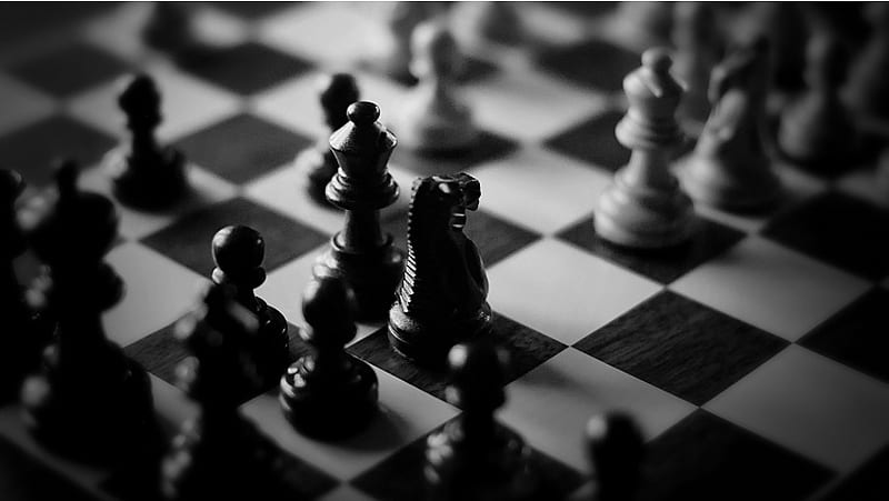 Black And White Chess, HD wallpaper