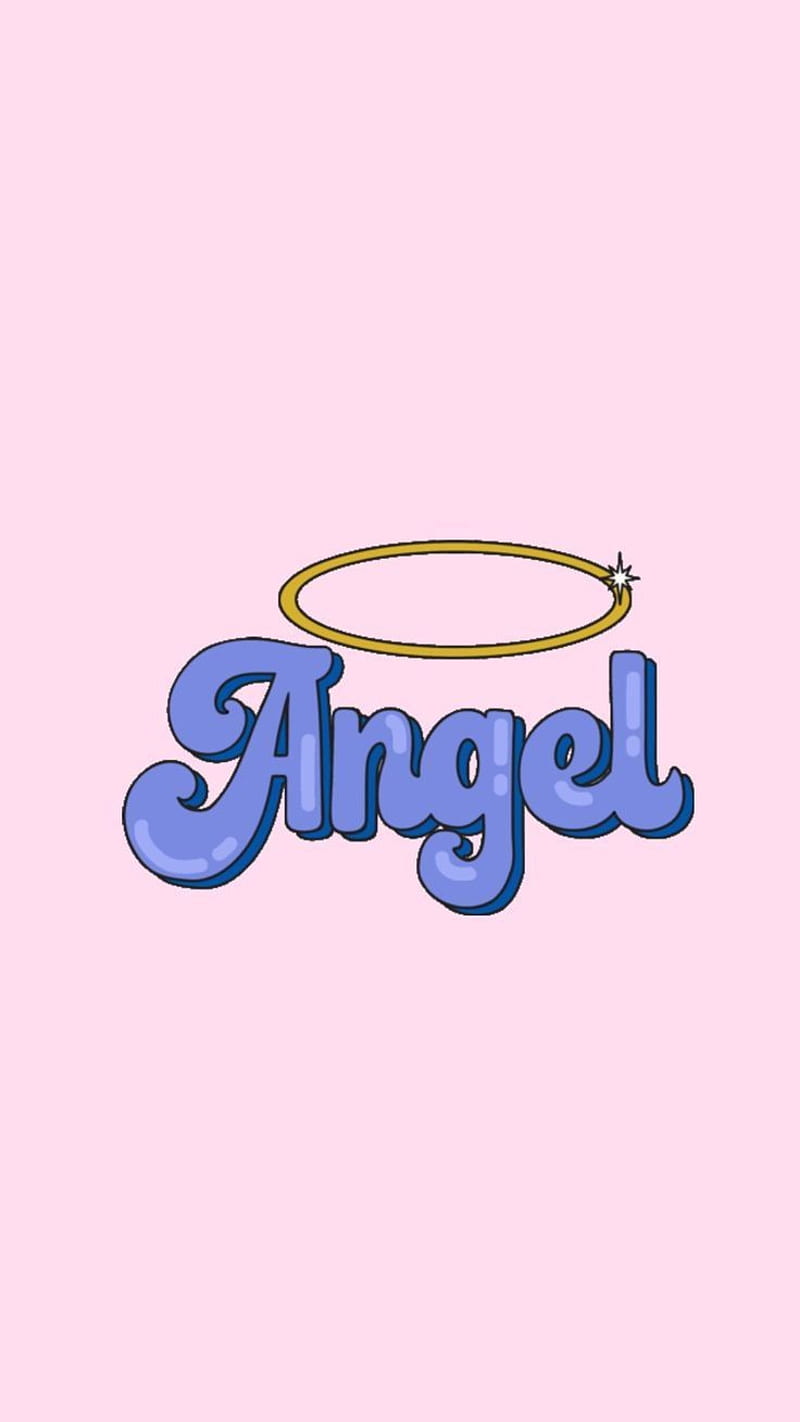 Angel, blue, cute, girly, pink, purple, HD phone wallpaper