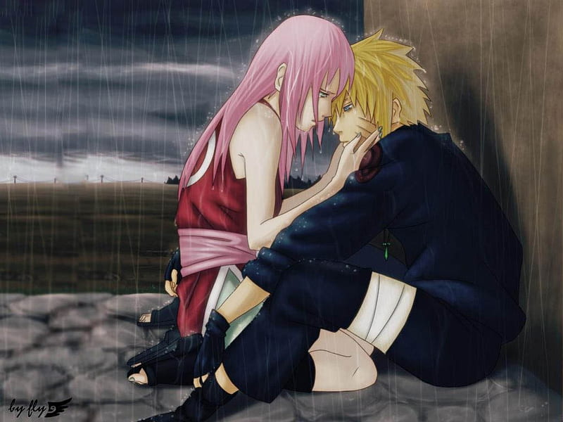 Anime series naruto couple short hair love kiss wallpaper, 1573x2200, 666214