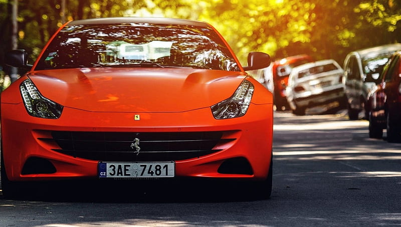 Ferrari, red, wheel, car, HD wallpaper