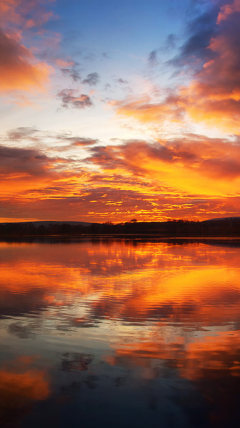 Nature Sunset, beauty, riverside, HD phone wallpaper