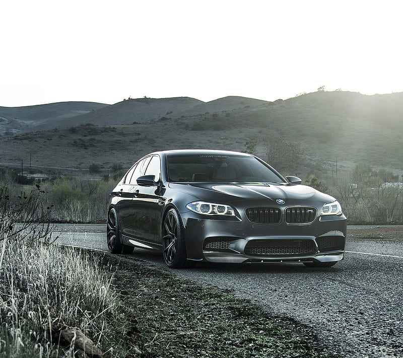 BMW M5, black, f10, sedan, tuning, vorsteiner, HD wallpaper