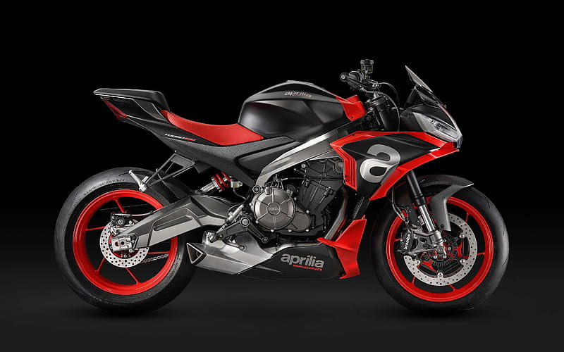 Aprilia Tuono 660, concept, 2021, side view, racing motorcycle, new black red Tuono 660, italian sports motorcycle, Aprilia, HD wallpaper