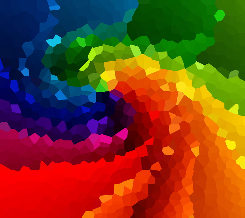 Rainbow Crystals 3, abstract, colors, shapes, spectrum, HD wallpaper