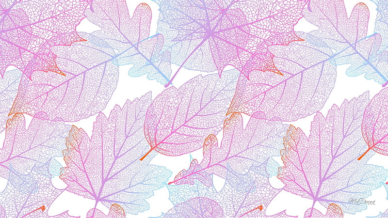 Leaves of Pastel, fall, autumn, leaves, pastel, soft, pink, Firefox Persona theme, blue, HD wallpaper