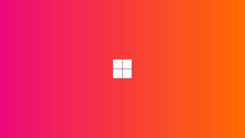 Windows 11 Microsoft Logo Pink Orange Background Windows 11, HD wallpaper