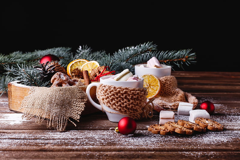 Food, Hot Chocolate, Christmas, Cookie, Still Life, HD wallpaper
