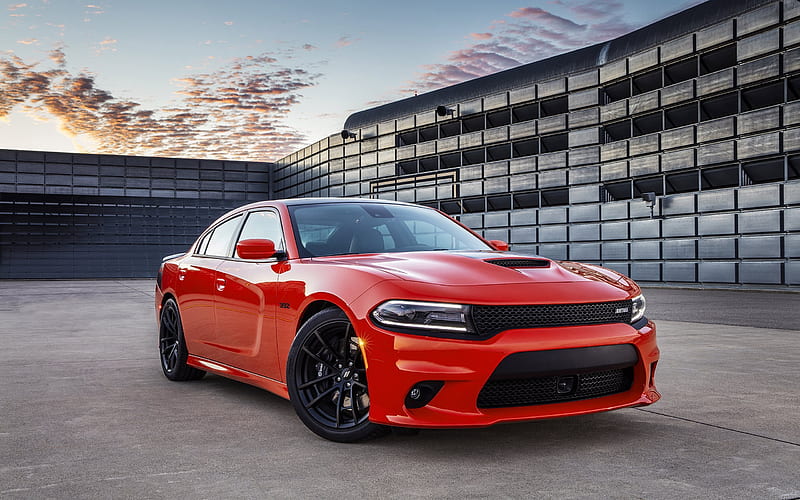 red charger, dodge charger, 2017, tuning, HD wallpaper