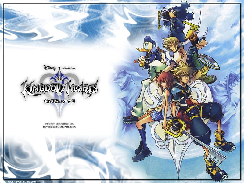Kingdom Hearts II, Mickey, Kairi, Sora, Roxas, Goofy, Donald, Kingdom Hearts, HD wallpaper