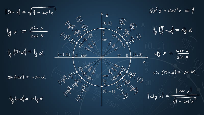 Trigonometry, formulas, equation, math, HD wallpaper