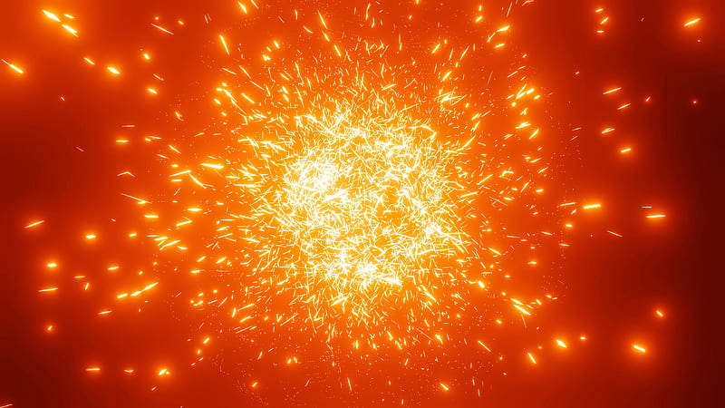sparks, bright, light, glow, abstraction, HD wallpaper