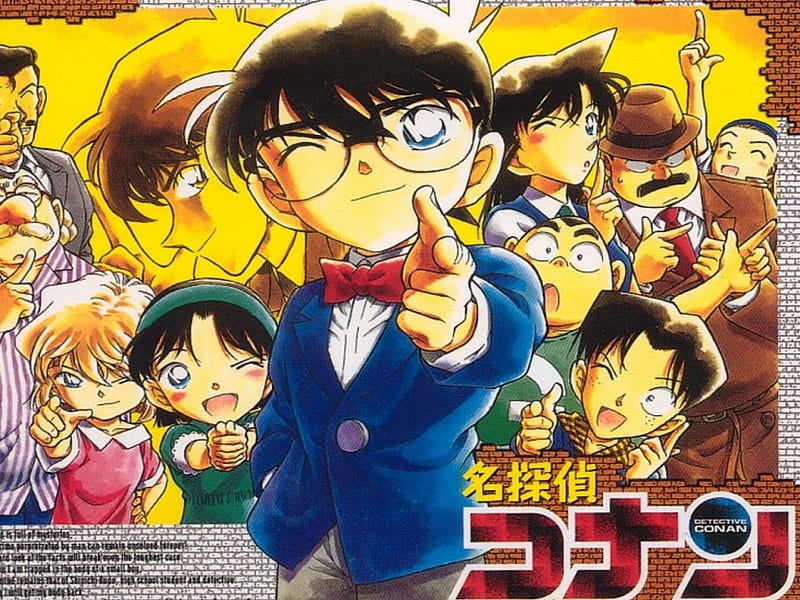 Detective Conan, Shinichi Kudo, Ran Mouri, Haibara Ai, Conan Edogawa, HD wallpaper