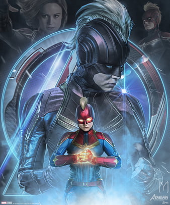 Avengers Endgame Captain Marvel Poster Art, HD phone wallpaper