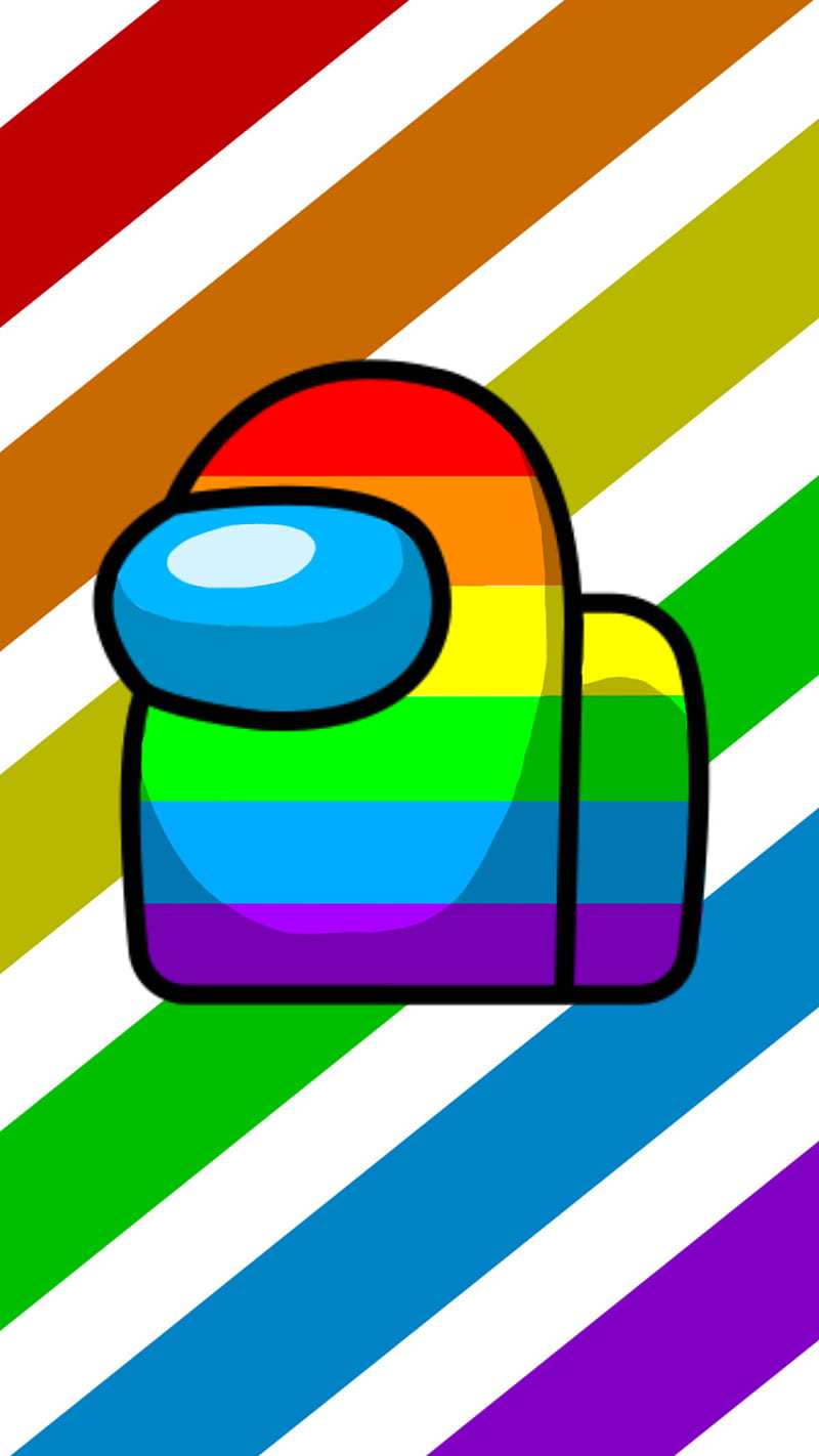 Gay among us, among us, gay, pride, rainbow, HD phone wallpaper