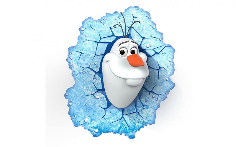 Frozen (2013), movie, orange, winter, olaf, fantasy, ice, funny, white, frozen, disney, blue, HD wallpaper
