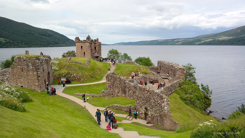 Urquhart Castle - Loch Ness - Scotland, Scottish Castles, Scottish Highlands, Urquhart Castle, Scotland, Loch Ness, Castles, Scottish Lochs, HD wallpaper
