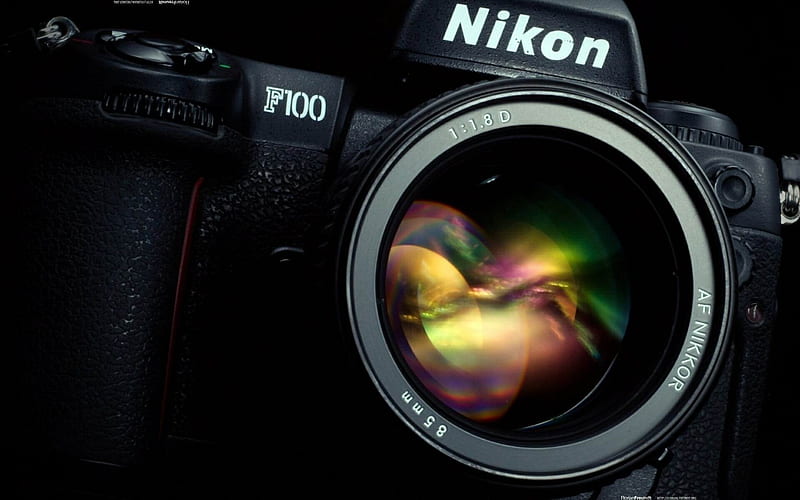 nikon camera black reflection-Digital products, HD wallpaper