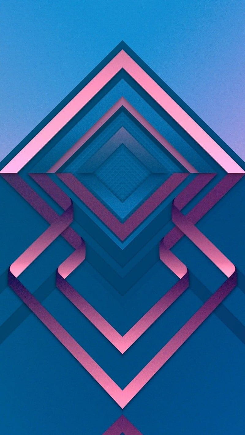 spine, abstract, blue, digital, geometric, iphone, modern, pink, samsung, tech, HD phone wallpaper