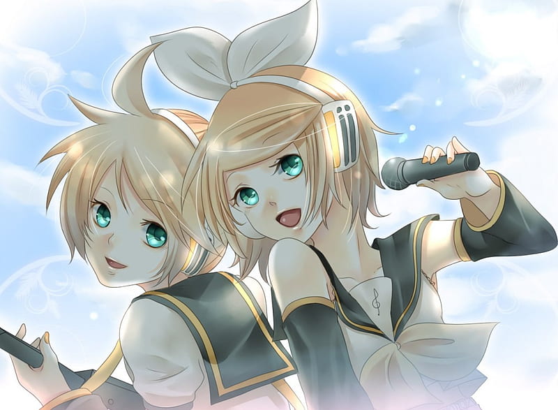 Voc@loid, cute, girls, singing, anime, HD wallpaper | Peakpx