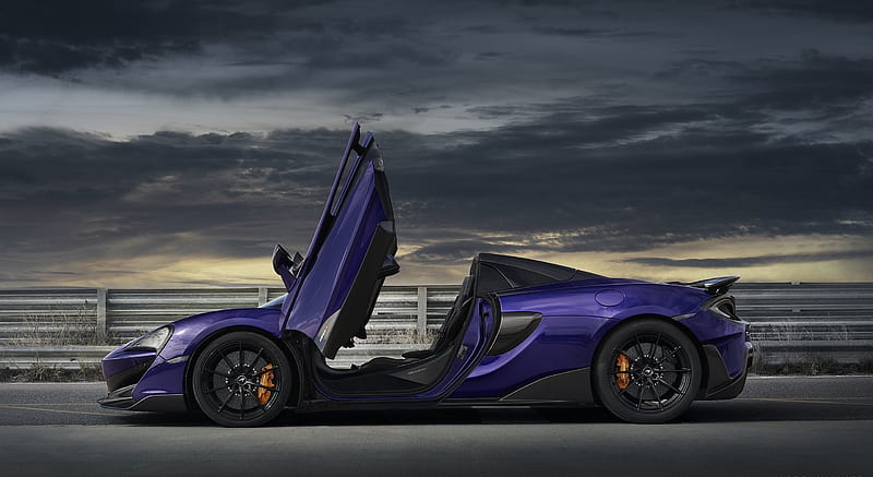 2020 McLaren 600LT Spider (Color: Lantana Purple) - Side , car, HD wallpaper