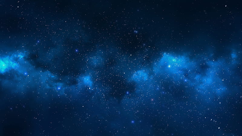 Sky stars, blue, galaxy, nature, nebula, night, space, star, starry, HD wallpaper
