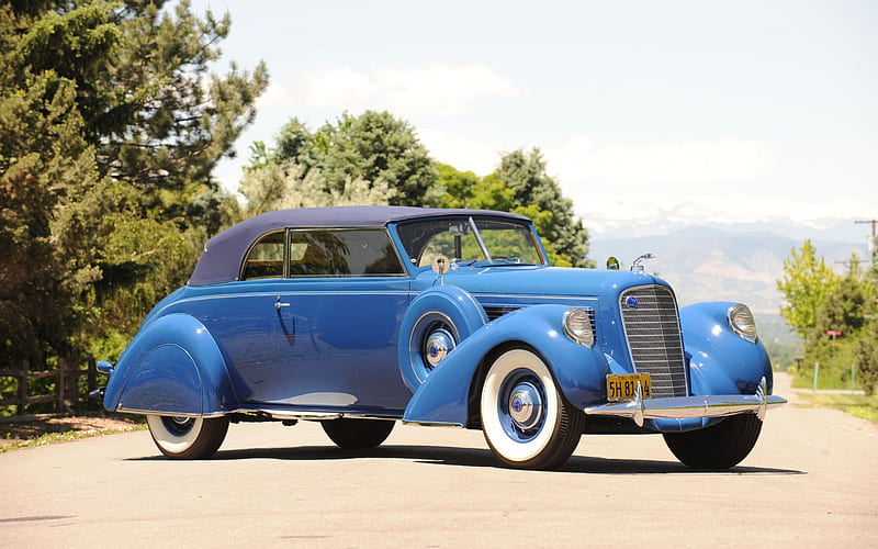 Lincoln Convertible, 1948, retro cars, classic vintage cars, blue convertible, american cars, Lincoln, HD wallpaper