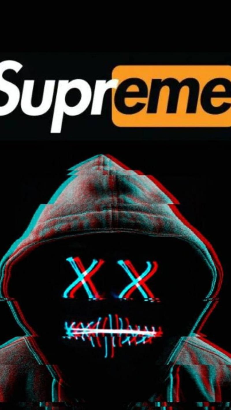 Supreme marshmallow , dark/cute, marshmallow/supreme logo, HD phone wallpaper