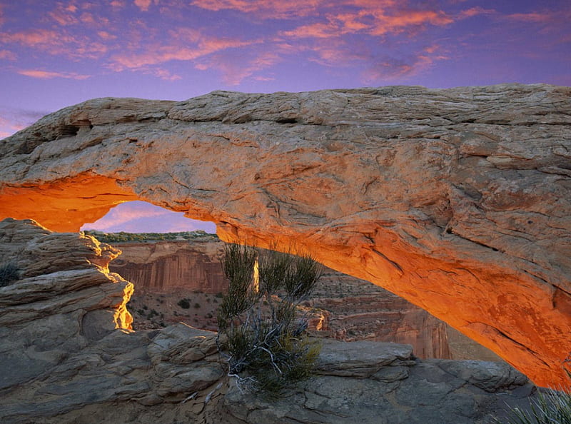 Mesa Arch at Sunrise Canyonlands National Park Utah, nature, landscape, HD wallpaper