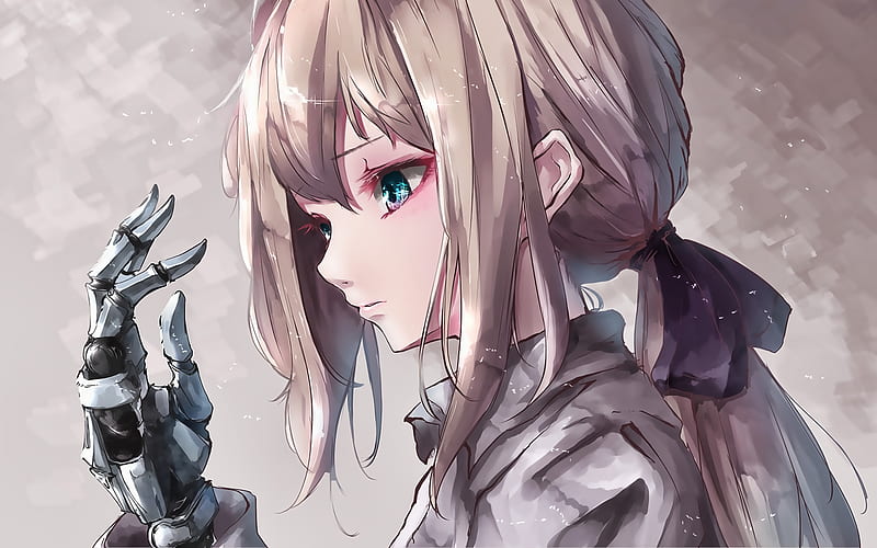 Violet Evergarden, girl with blue eyes, warrior, anime characters, manga, HD wallpaper