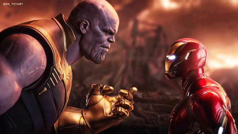 Thanos Vs Iron Man, thanos, iron-man, superheroes, HD wallpaper