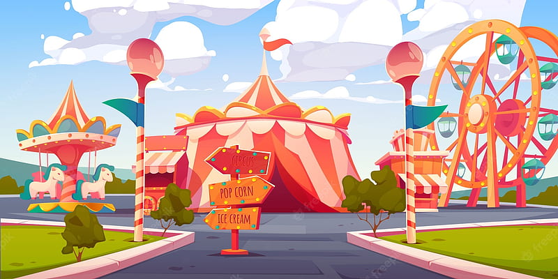 Circus Background . Vectors, Stock & PSD, Scary Circus, HD wallpaper