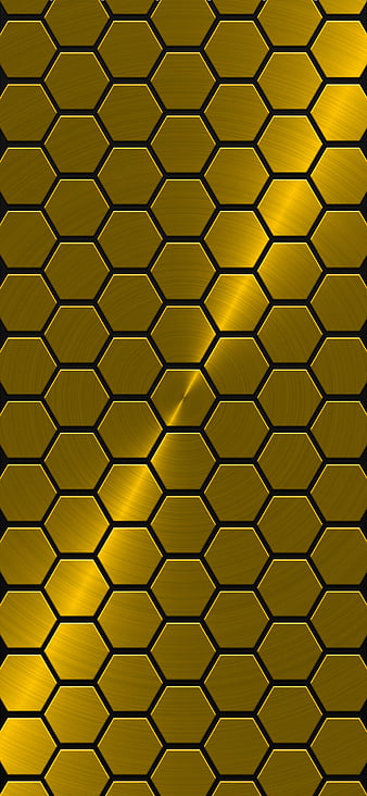 Golden Hexagons In The Black Honeycomb Wallpapers 3D Wallpapers ... Desktop  Background