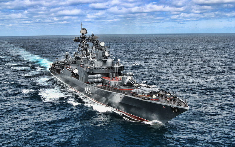 Admiral Chabanenko, DD-650, destroyer, Russian Navy, R, Russian army, battleship, Udaloy II-class, Admiral Chabanenko DD-650, HD wallpaper