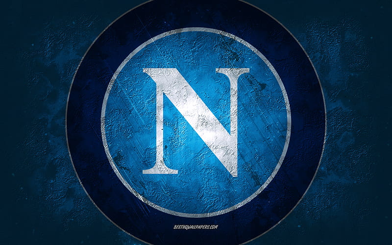 SSC Napoli, Italian football team, blue background, SSC Napoli logo, grunge art, Serie A, football, Italy, SSC Napoli emblem, HD wallpaper