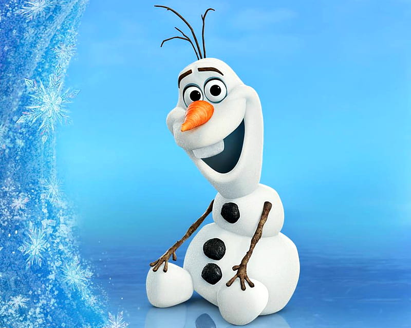 Frozen (2013), movie, snowman, winter, olaf, fantasy, white, frozen, disney, blue, HD wallpaper