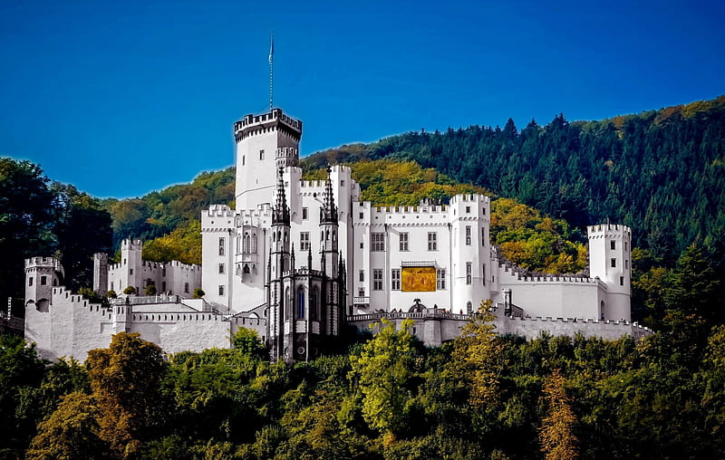 Castle Stolzenfels, Koblenz, Germany, Koblenz, Stolzenfels, Castle, Germany, HD wallpaper